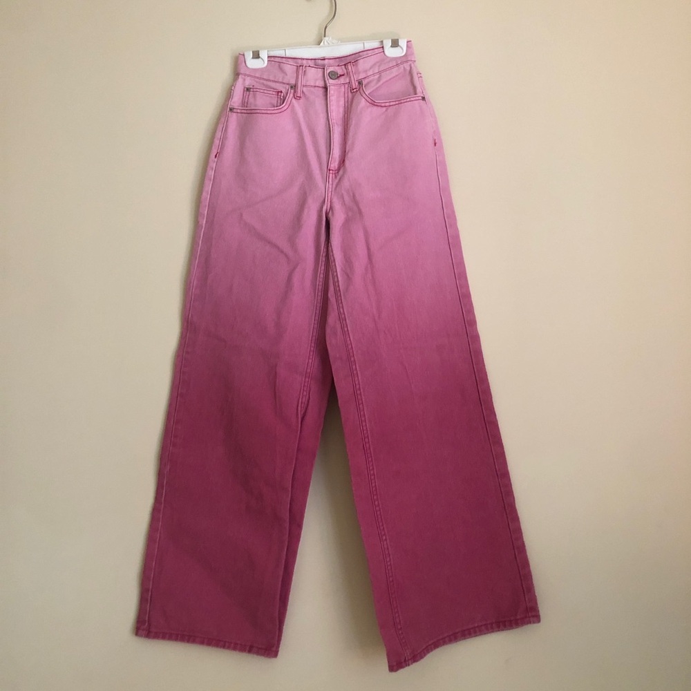 Pink Ombre Women's size 26 Urban Outfitters Skater Baggy Jeans